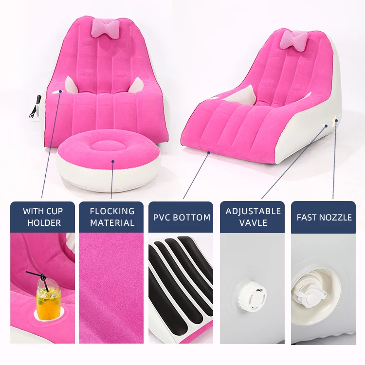 多機能インフレータブルソファベッドエアクッションカウチソファセット（ビーチでの睡眠用）