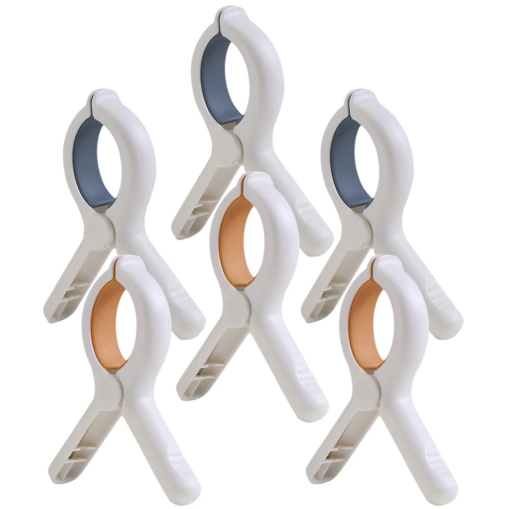 

6pcs Plastic Clothespins Non-Skid Quilt Clip Smooth Edges Hanging Socks Towel Skirts Pants Shirts Underwear Windproof