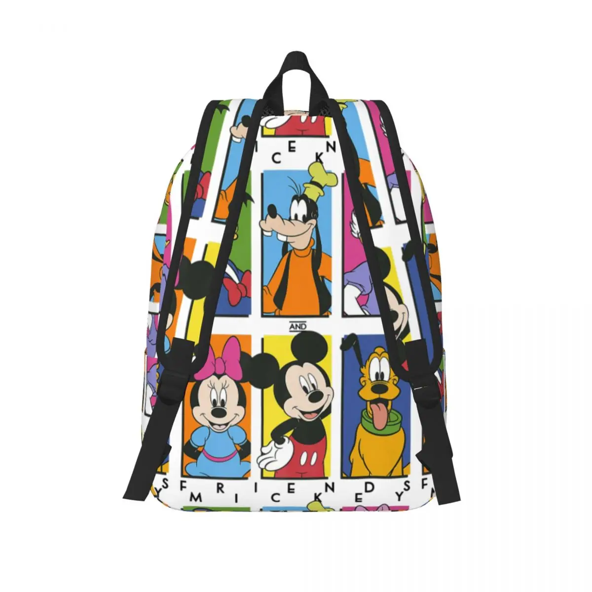 Mickey And Friends Group Casual Backpack Lightweight High School Hiking Travel Daypack Men Women Laptop Computer Shoulder Bag