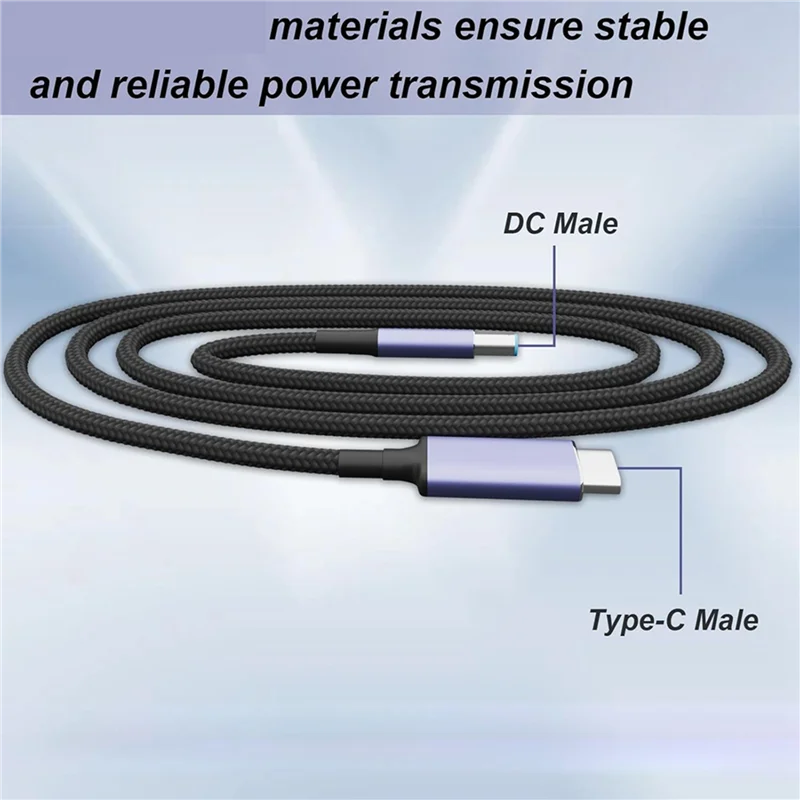 Cable de alimentación diario 2X para Starlink Mini tipo C a CC, compatible con Cable de carga USB C de 140W para Starlink y banco de energía móvil de 180Cm