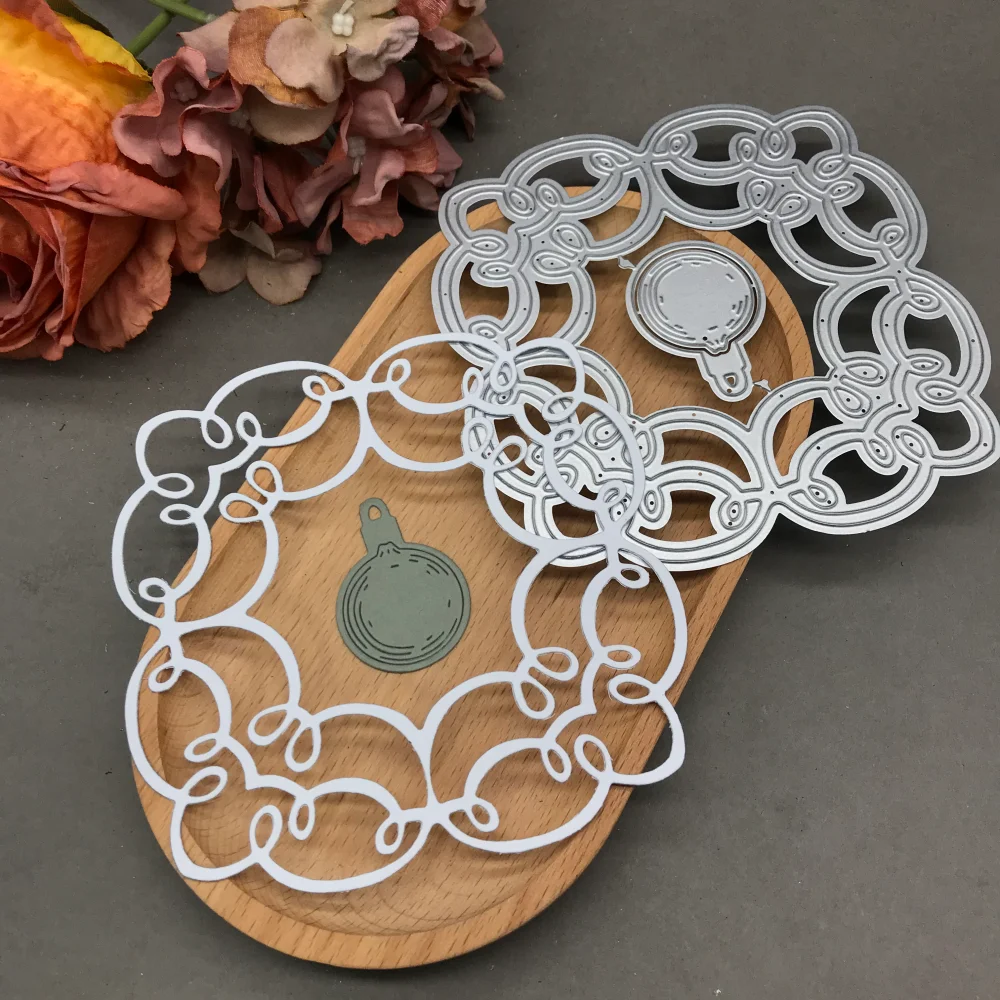 1pcs metal cutting dies cut die mold Square Curling Frame Scrapbook paper craft blade punch stencils dies