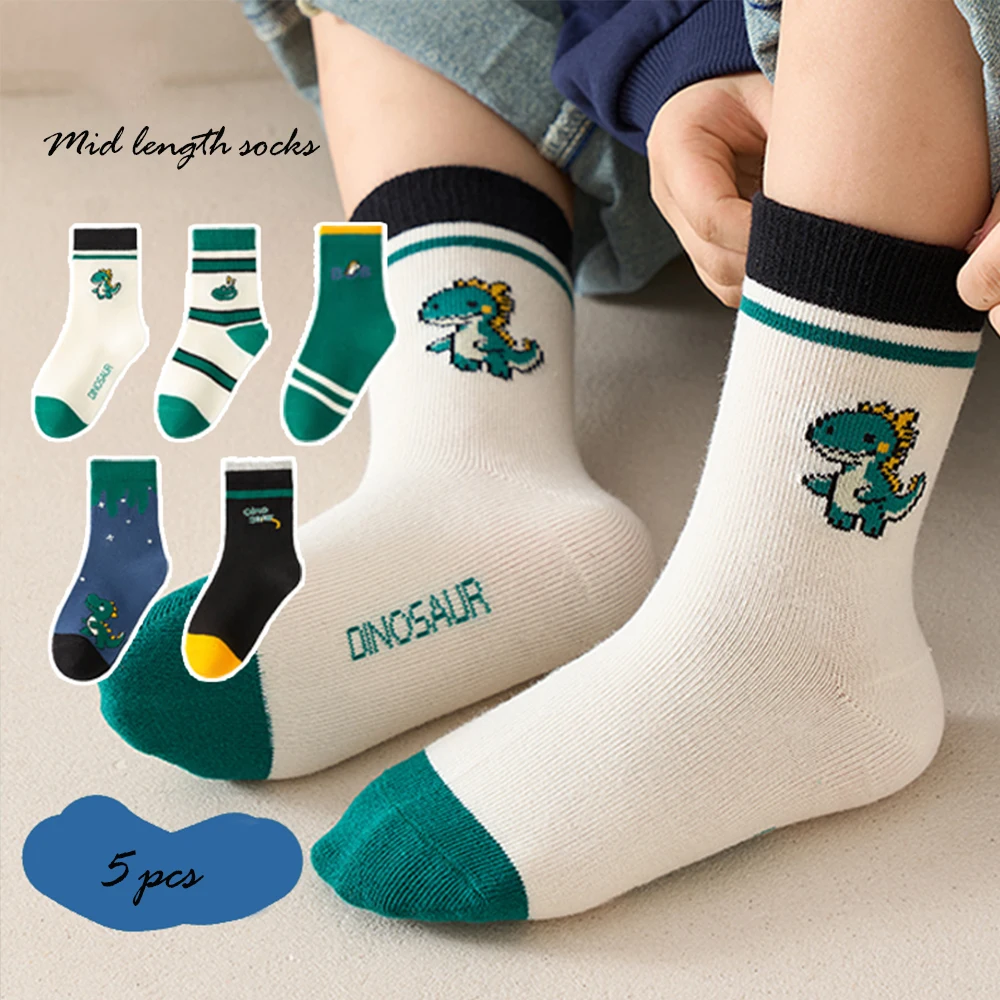 5Pairs 1-16Years  Children's Socks Soft And Delicate Athletic Socks Children's Fashion Of Animals Wholesale To Resell Socks