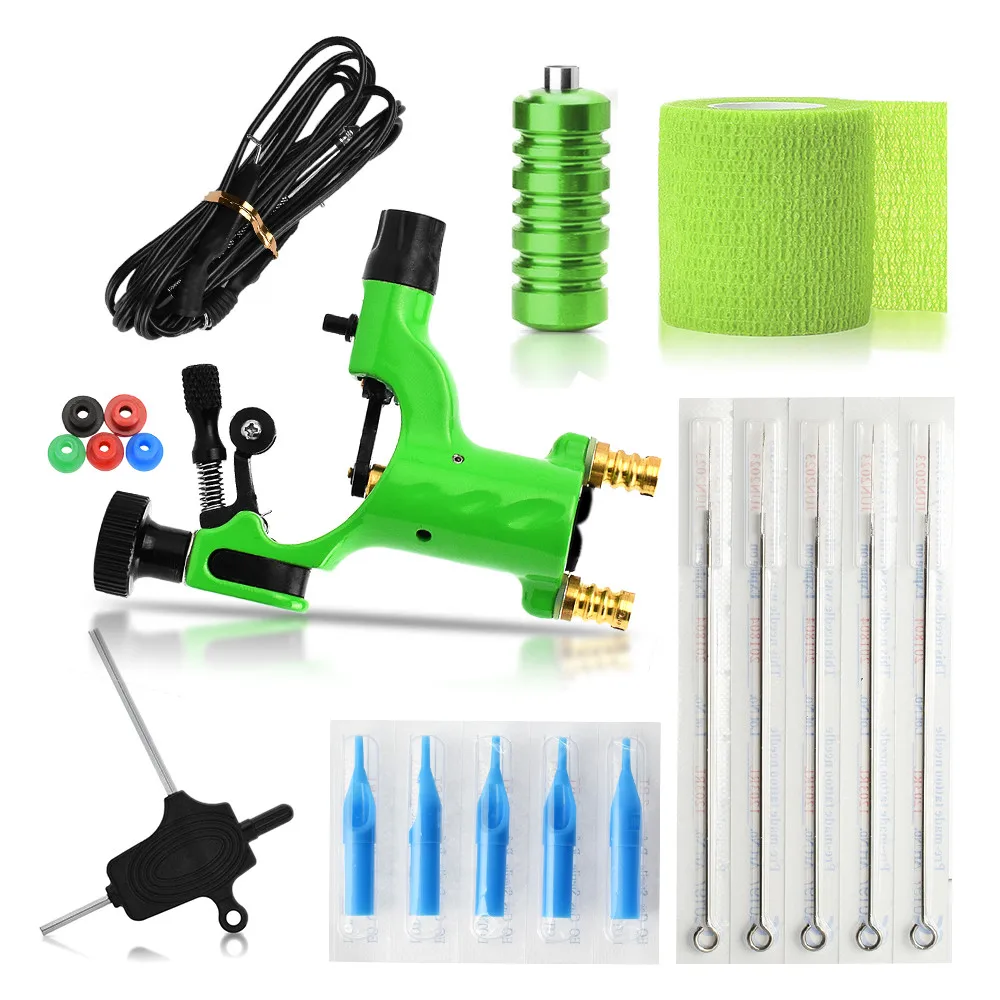 Fashion Tattoo Exquisite Workmanship Tattoo Kit Equipment Tattoo Machine 5 Needles Tattoo Tool Set Motor Gun Kits Tools