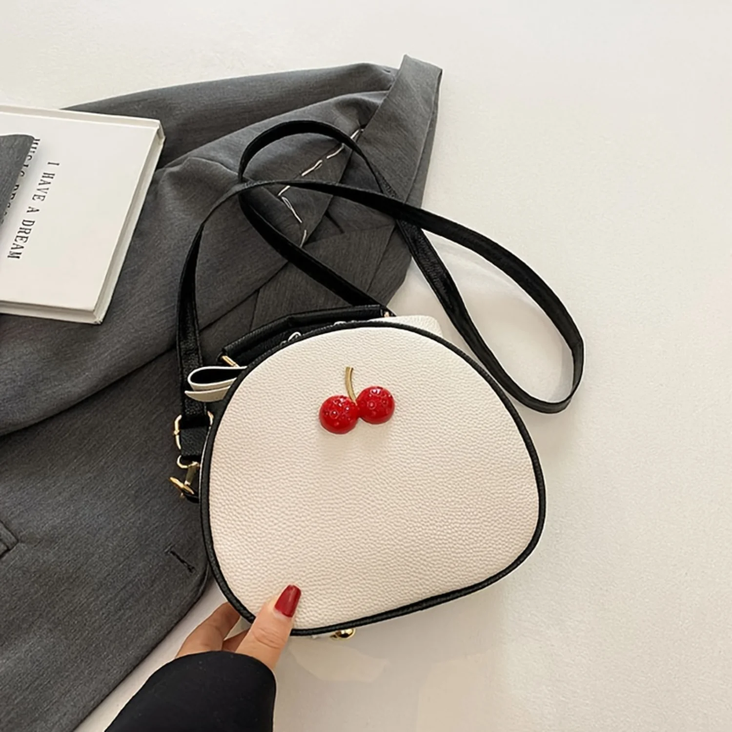 

Sweet Style Cherry Decor Mini Shoulder Bag - Stylish Crossbody Purse for Women, Top Handle Satchel - Chic & Versatile Accessory