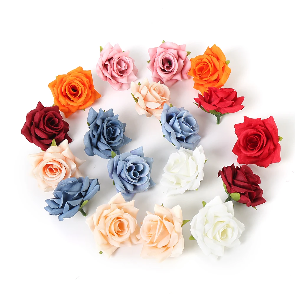 5/10 Stück Rose Künstliche Blumen 6 cm Gefälschte Blumen für Heimdekoration Hochzeitsdekoration Valentinstag Partyzubehör Geschenke Ornament – Detail 5