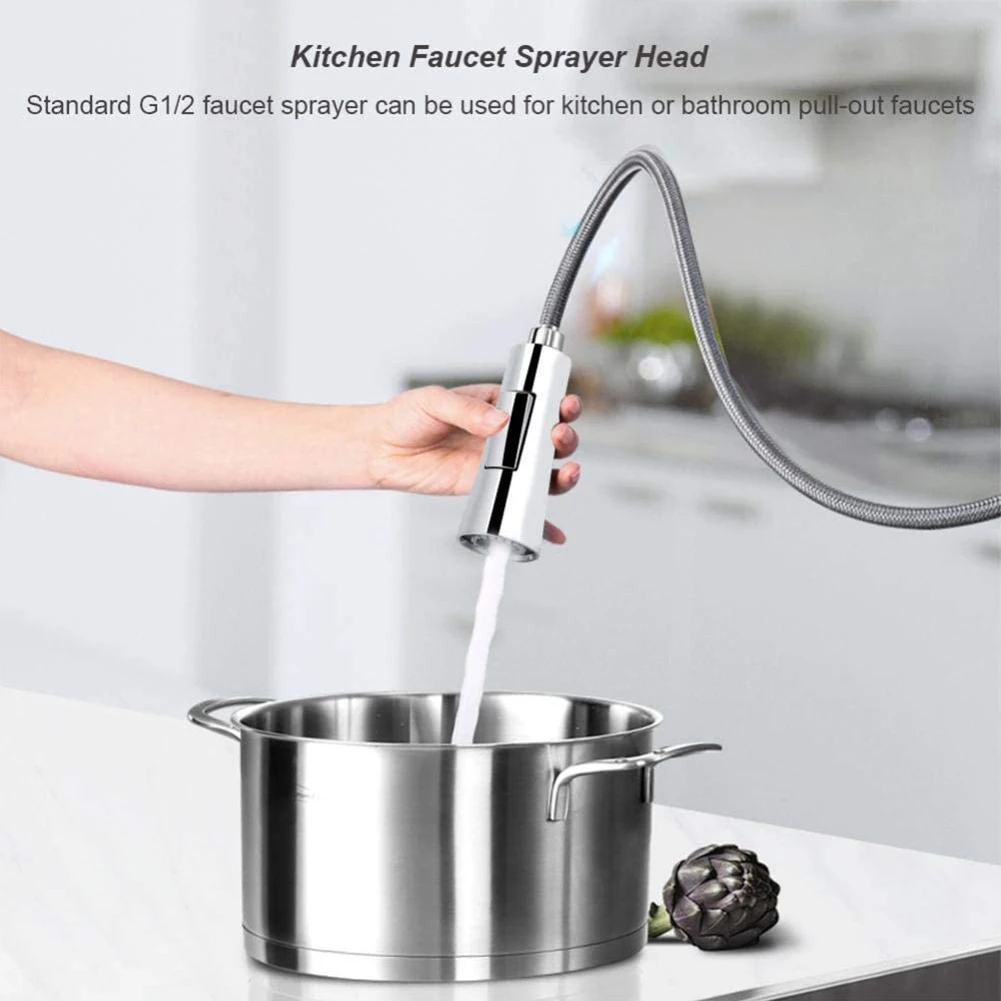 Kitchen Tap Pull Out Shower Head Water Spray Head Sprinkler Mixer Aerator Kitchen Water Saving Faucet Replacement Shower Head