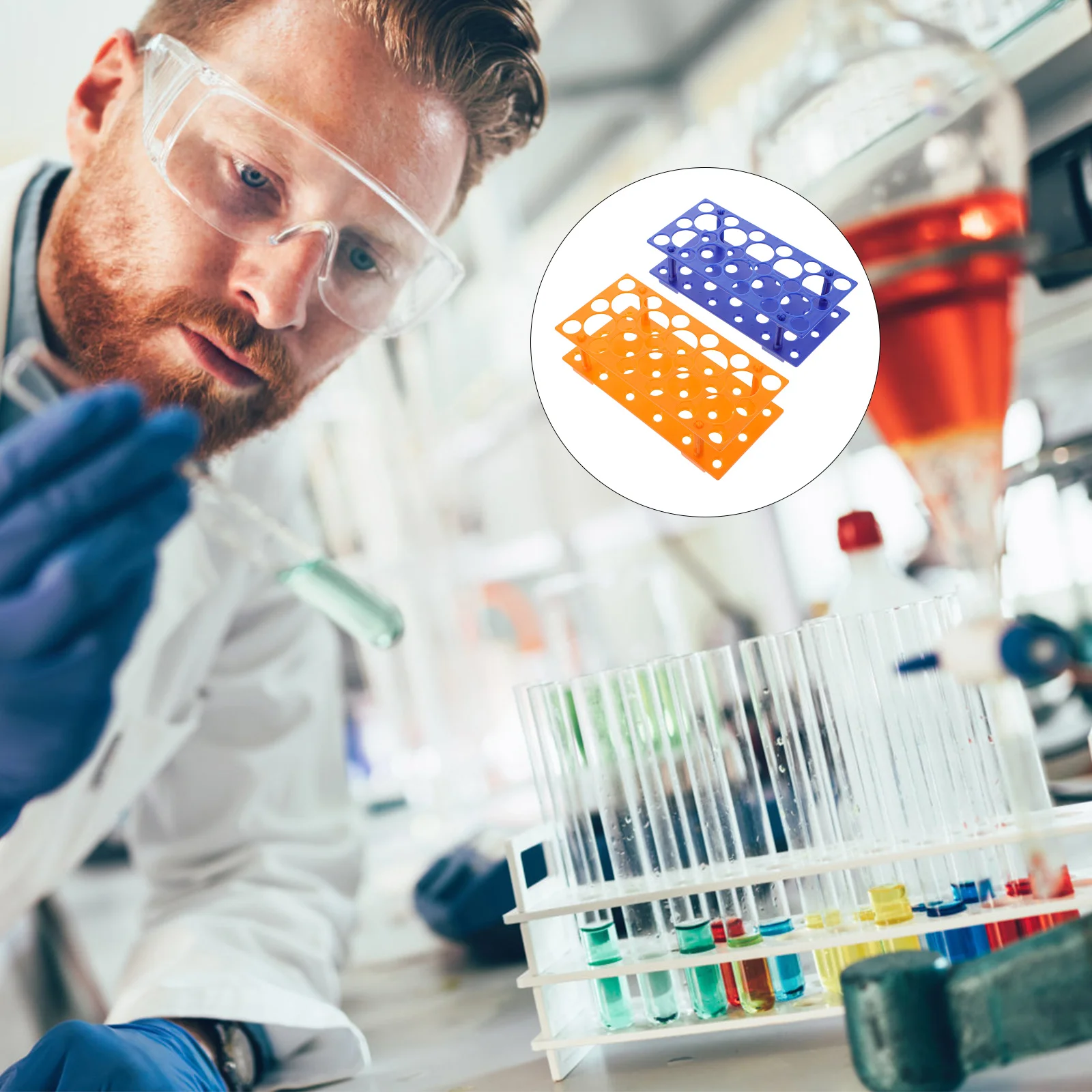 2pcs Tube Assembly Rack 15ml 50ml Detachable Lab Racks Stand Test Tube HolderBracket Laboratory Supplies