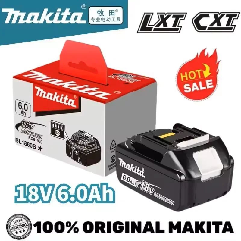 

100% Genuine 18V Makita 6000mAh For Makita Battery BL1840 BL1830B BL1850B BL1850 BL1860 BL1815 Replacement Lithium Battery