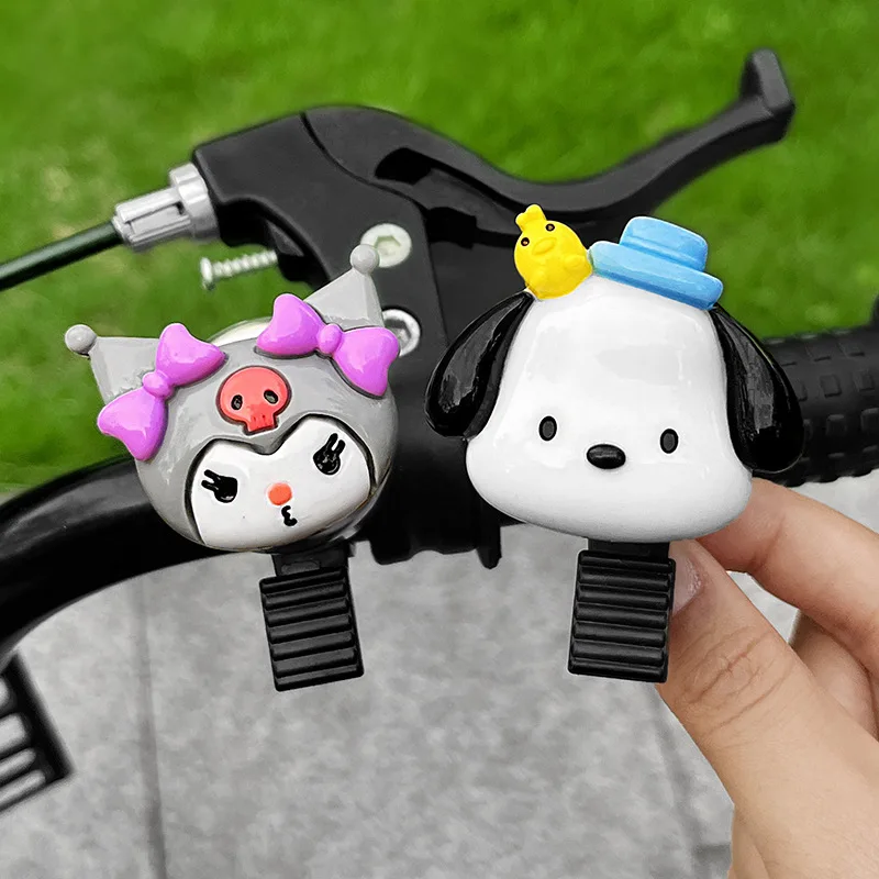 Sanrio Kuromi Mountain Bike Bell Kawaii Cinnamoroll My Melody Cartoon Anime Accessories Pompom Purin Scooter Bell for Children