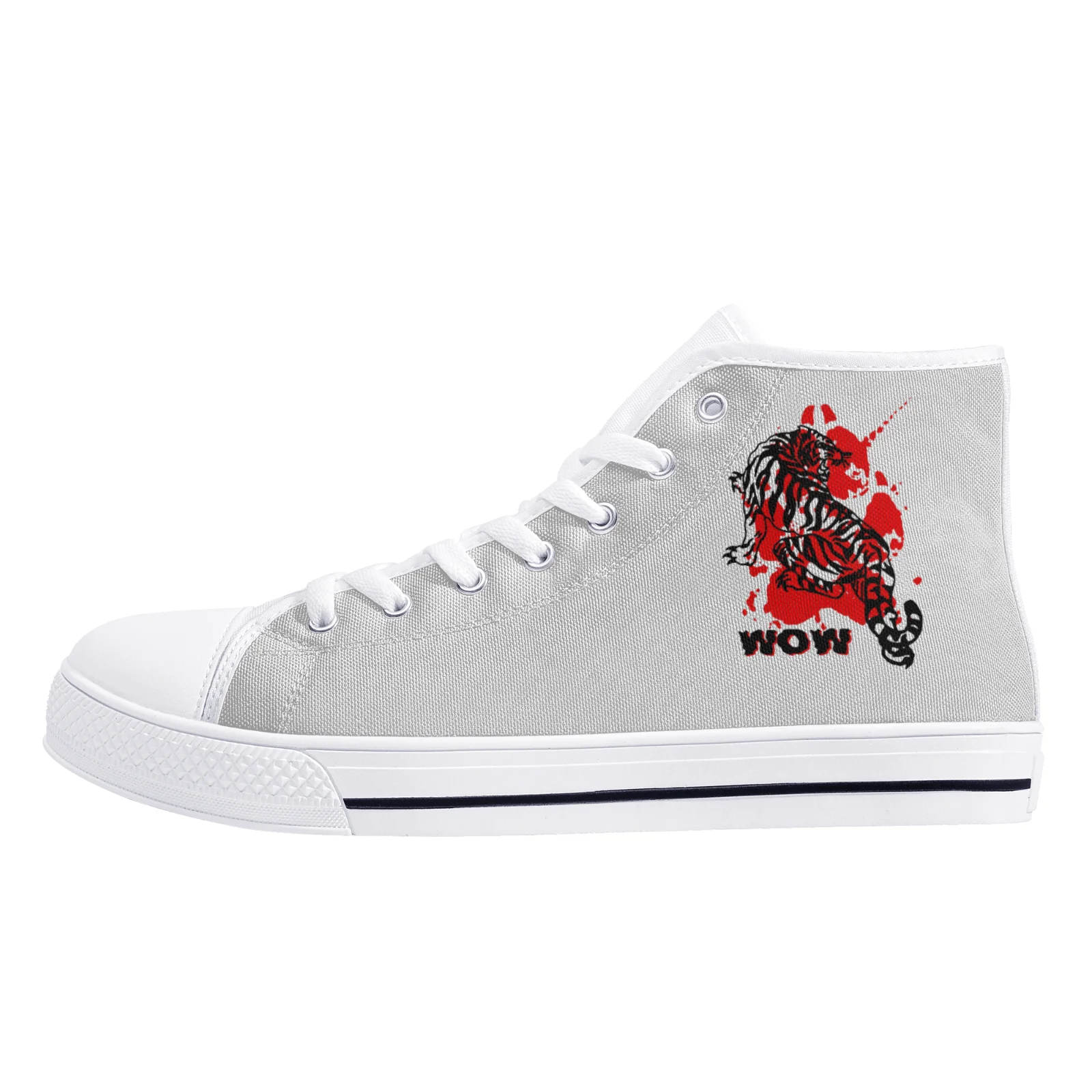 

Custom Shoes Tigers Prints Men Women Vulcanized Shoes Classic High Top Canvas Shoes Flats Sneakers Footwears