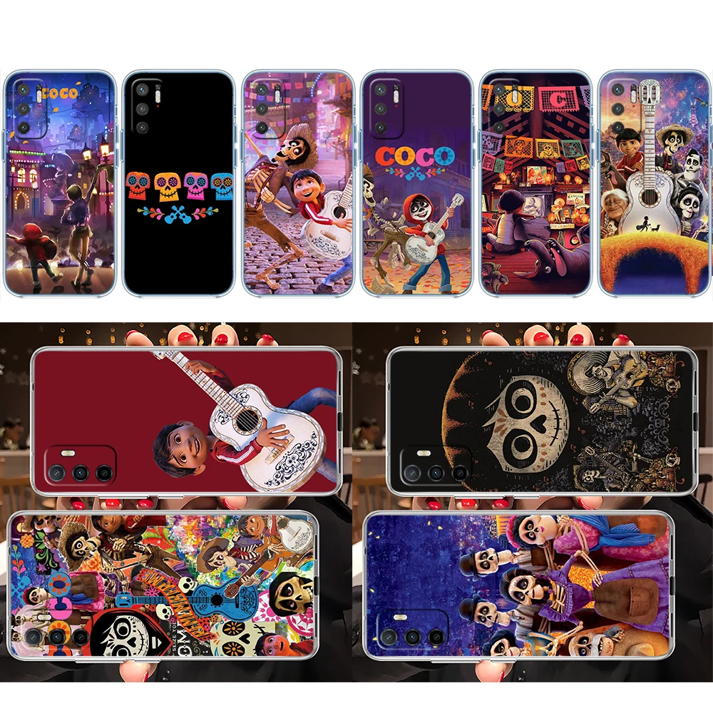 HK22 Disney Coco Soft Shell Прозрачный чехол для телефона Samsung Galaxy A04 A04S A14 A23 A34 A54 M23 M33 M52 M53