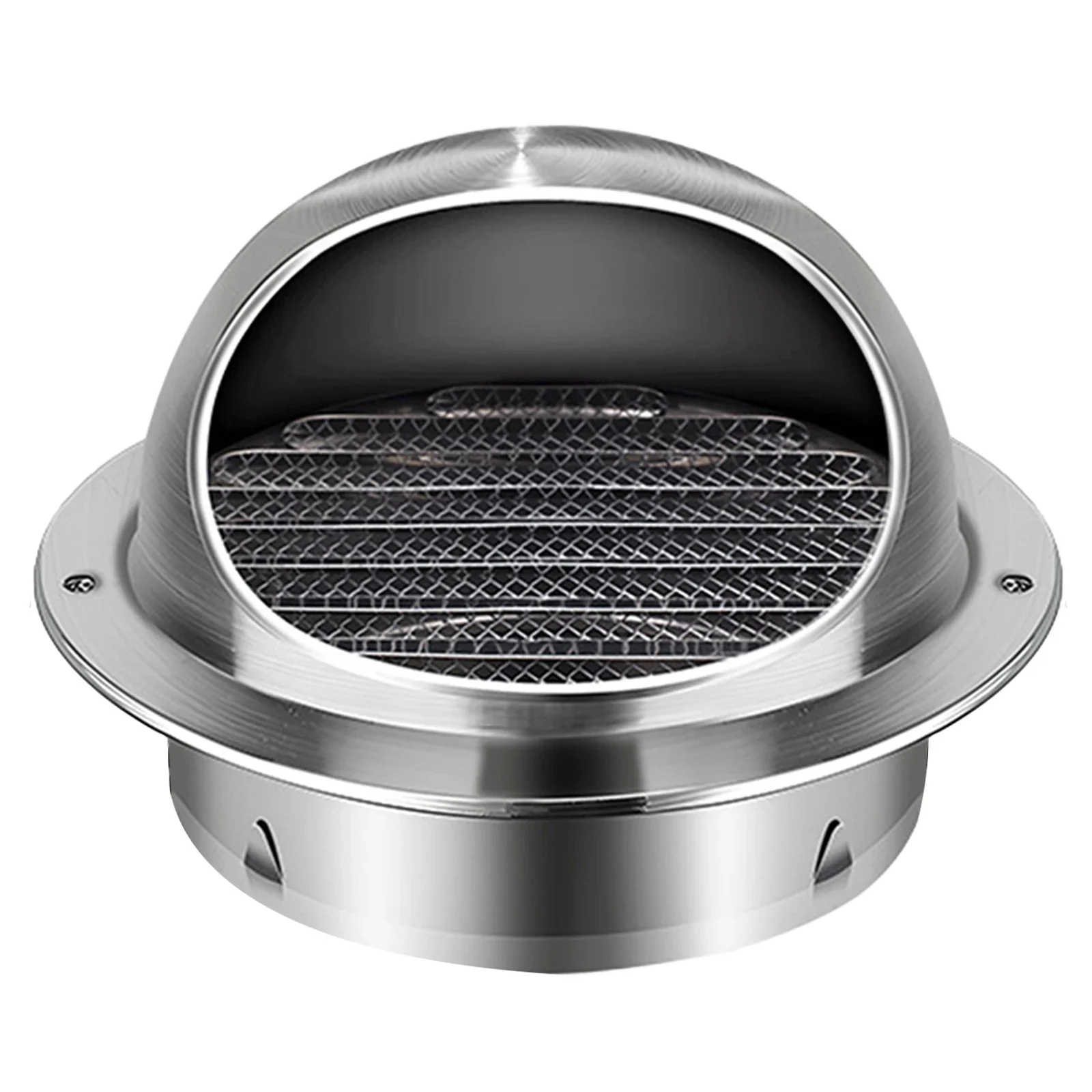 Premium Stainless Steel Air Outlet Grille for Wall Round Vent Cover with Pest Screens Hemispherical Hood Design