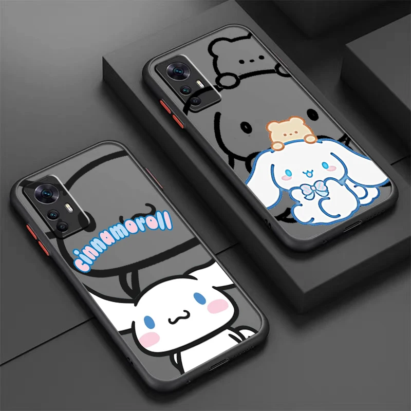 

Sanri Smart Cute Cinnamoroll Frosted Translucent For Xiaomi Mi 13 12 12T 11T 11 11i 10T 10 9T Pro Lite Ultra 5G Soft Phone Case