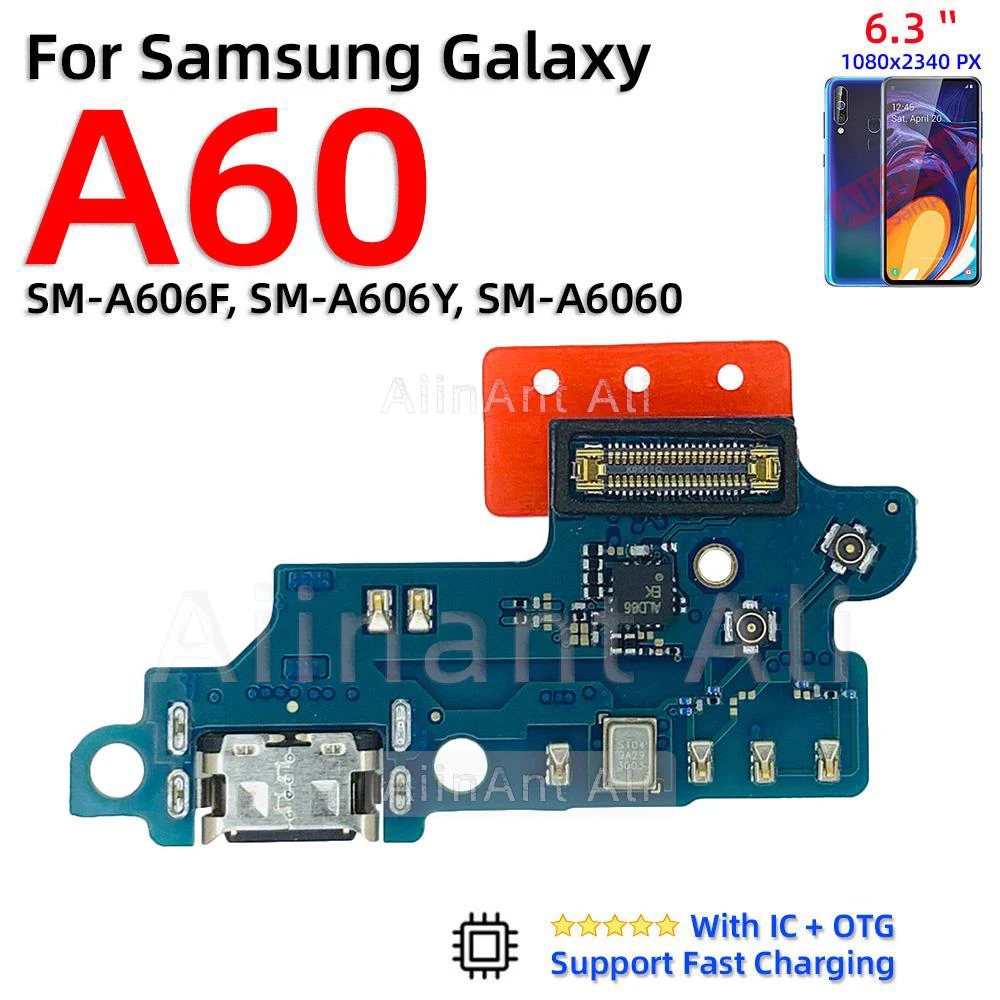 AiinAnt Dock USB Charger Mic Board Connector Charging Port Flex Cable For Samsung Galaxy A60 A70 A70s A71 UW A72 A73 A90 4G 5G