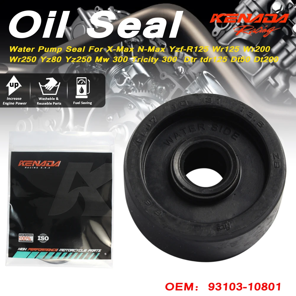 Water Pump Seal For X-Max N-Max Yzf-R125 Wr125 Wr200 Wr250 Yz80 Yz250 Mw 300 Tricity 300 Dtr tdr125 Dt50 Dt200 Dt 200r