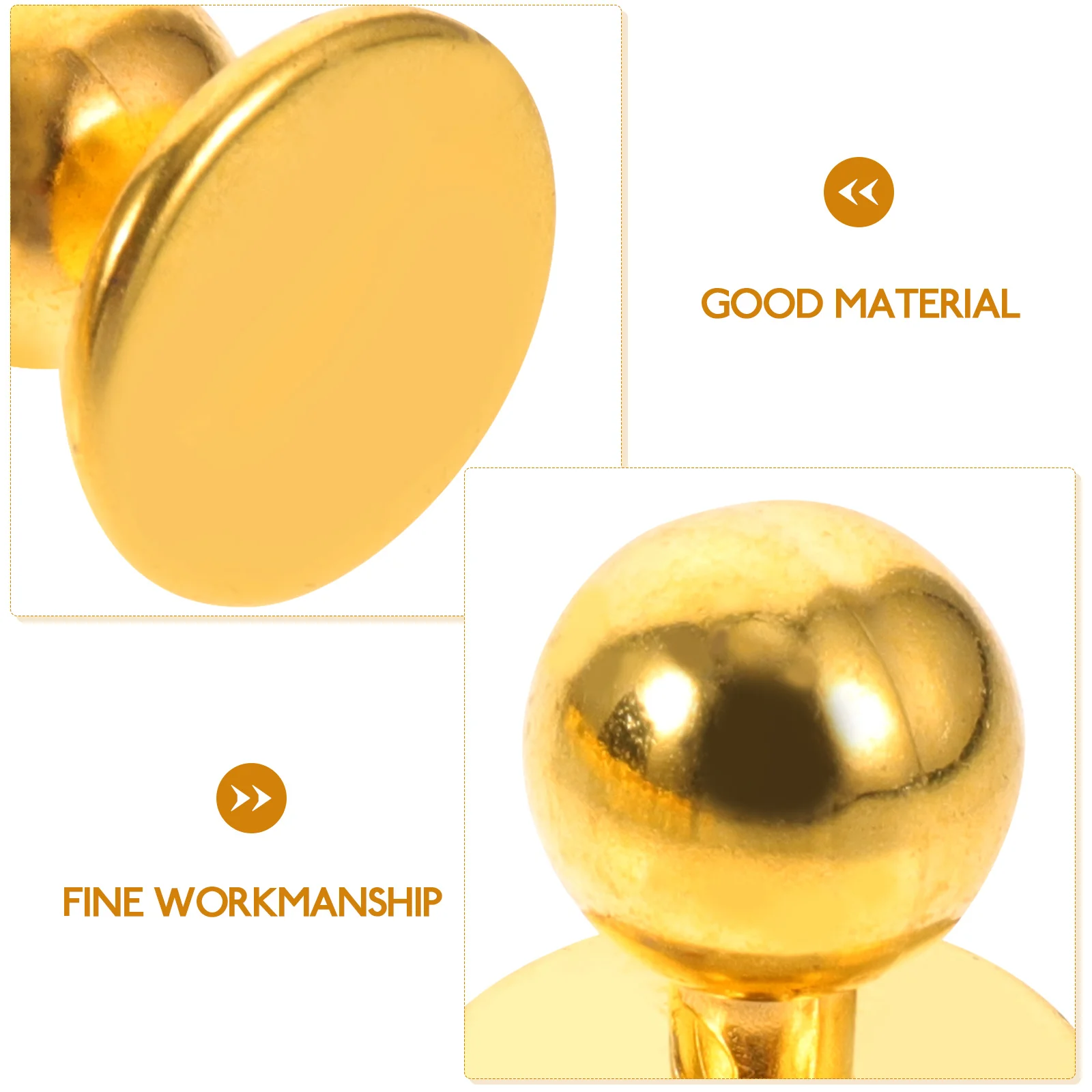 

50pcs Chef Uniform Buttons Plastic Replacement Studs Wash Resistant Round Ball Shaped for Hotel Restaurant Coats