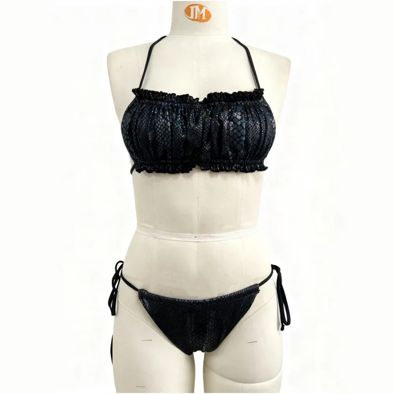 여성 수영복 2026 신상 섹시 비키니 홀로우 아웃 주름 피트니스 수영복 패션 수영복