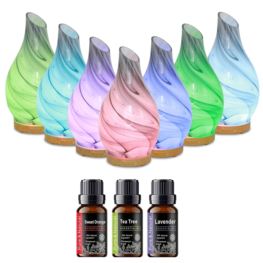 

200ml Essential Oil Diffuser for Bedroom with 7 Color Changing Lights Timer Function Humidifier Feature Silent Aromatherapy