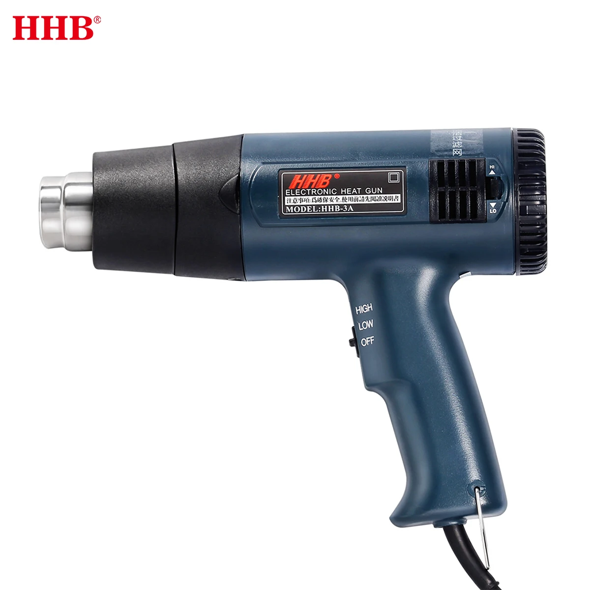 HHB-3A Electric 1600W Industrial Handheld Corded For Adjustable Temperature Push-button Switch High Power Convenient Use