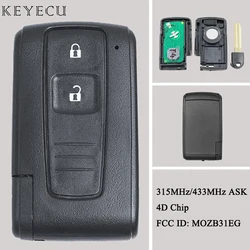 Keyecu dla Toyota Prius 2004 2005 2006 2007 2008 2009 inteligentny pilot z kluczykiem samochodowym 315MHz 433MHz 4D B31EG-485 M0ZB31EG MOZB31EG