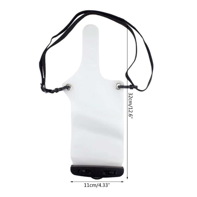 Étui étanche pour radio portable, transparent, blanc, sac pour talkie-walkie, support de couverture avec lanières