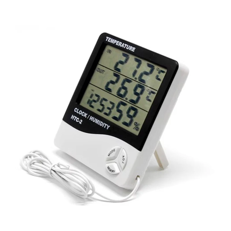 

3.8'' LED Screen HTC-2 / HTC-1 Digital Temperature and Humidity Meter High Precision Home Indoor Fish Tank Refrigerator