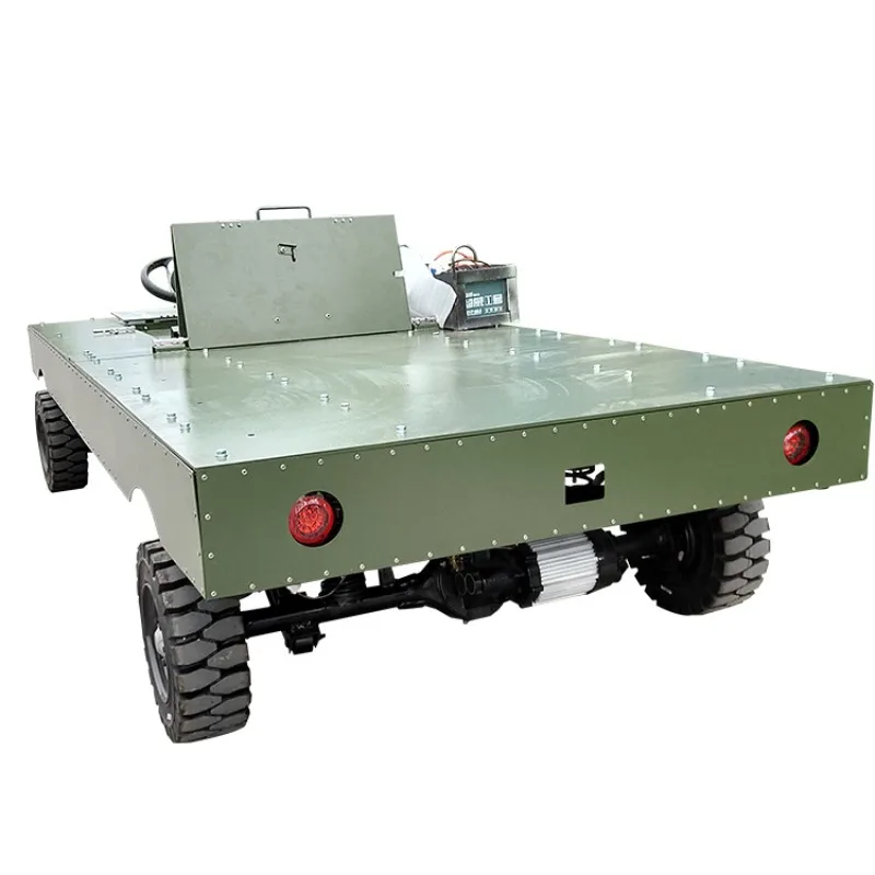 

Electric four-wheel shock-absorbing suspension arm car, solid tires foldable steering wheel