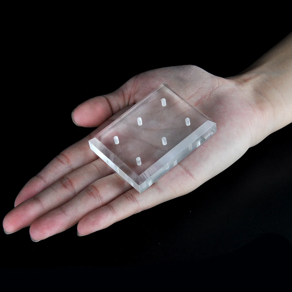 

1 шт., прозрачный акриловый держатель для ногтей, чехол с 6 отверстиями, ящик для хранения сверл для ногтей, органайзер, профессиональный дисплей для домашнего использования