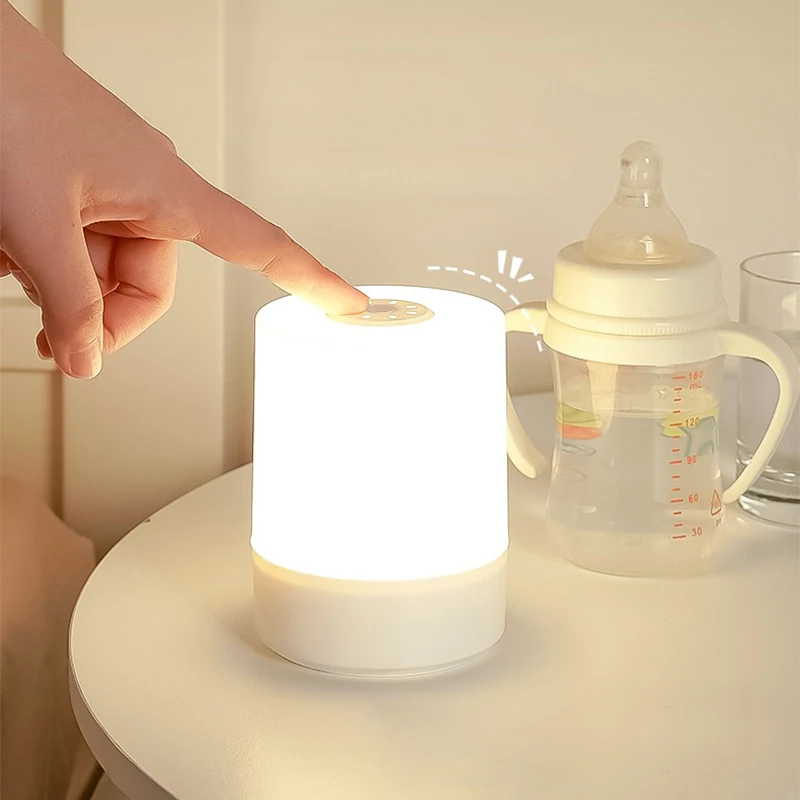 Touch Lamp Bedside Dimmable Rechargeable LED Bedside Table Lamp Touch Control Desktop Night Light Bedroom Reading Decor