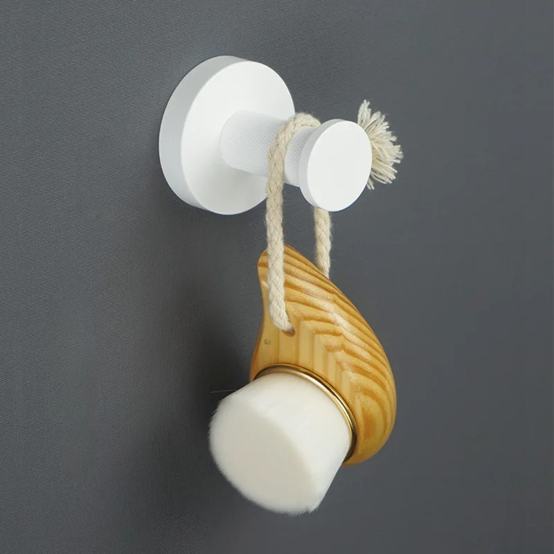 ماتي الأبيض خطاف تعليق المعاطف منشفة بار الأنسجة حامل فرشاة المرحاض الصابون السائل وعاء صحن الصابون الحمام قلادة مجموعة #1