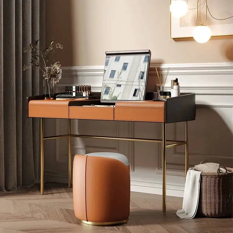 

Living Room Vanity Table Nail Makeup Drawers Bedroom Storage Luxury Dressing Table European Mesa De Maquillaje Trendy Furniture