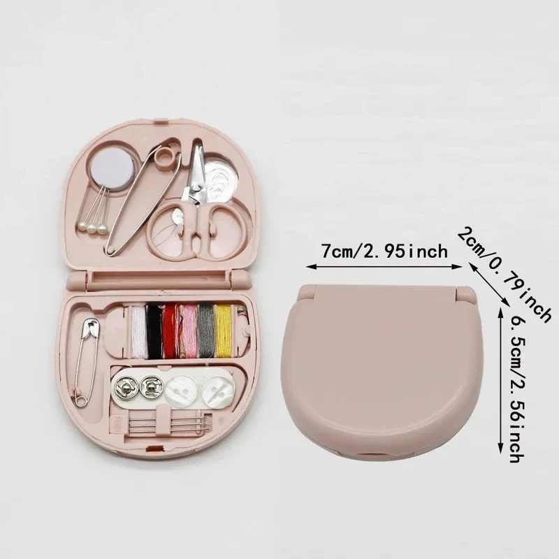 1 Set Nordic Style Mini Needle And Thread Box Portable Small Needle And Thread Kit Sewing Tool Combination Set