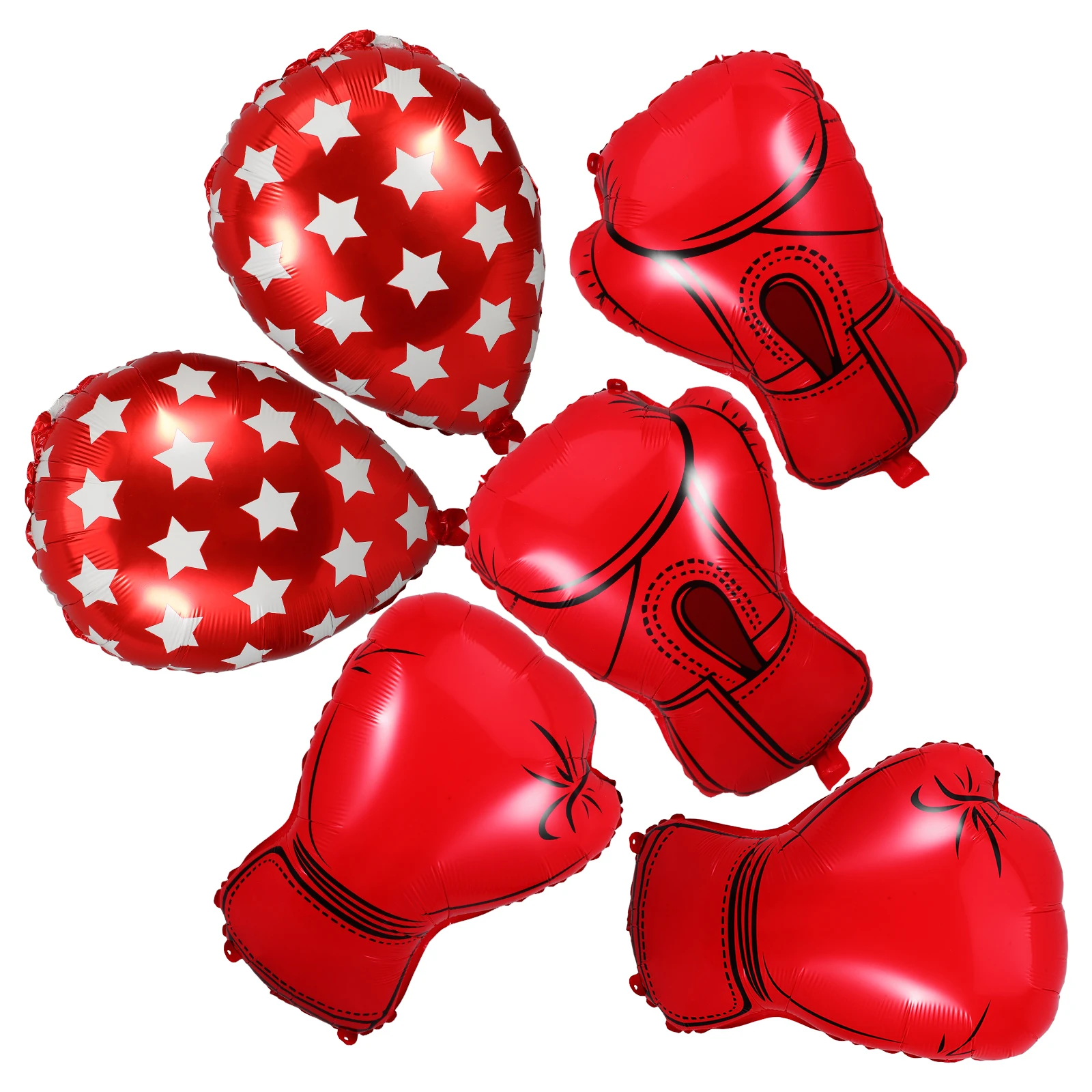 

6pcs Boxing Gloves Sand Bag Balloons Sports Theme Party Decorations For Birthday Wrestling Fighting Night Kids Boys Party Favors