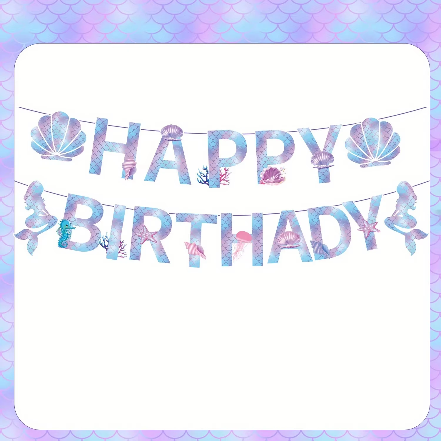 Colorful Mermaid Birthday Party Decoration Party Supplies Plate Cup Napkin Girls Birthday Party Favors Gifts Banner Baby Shower