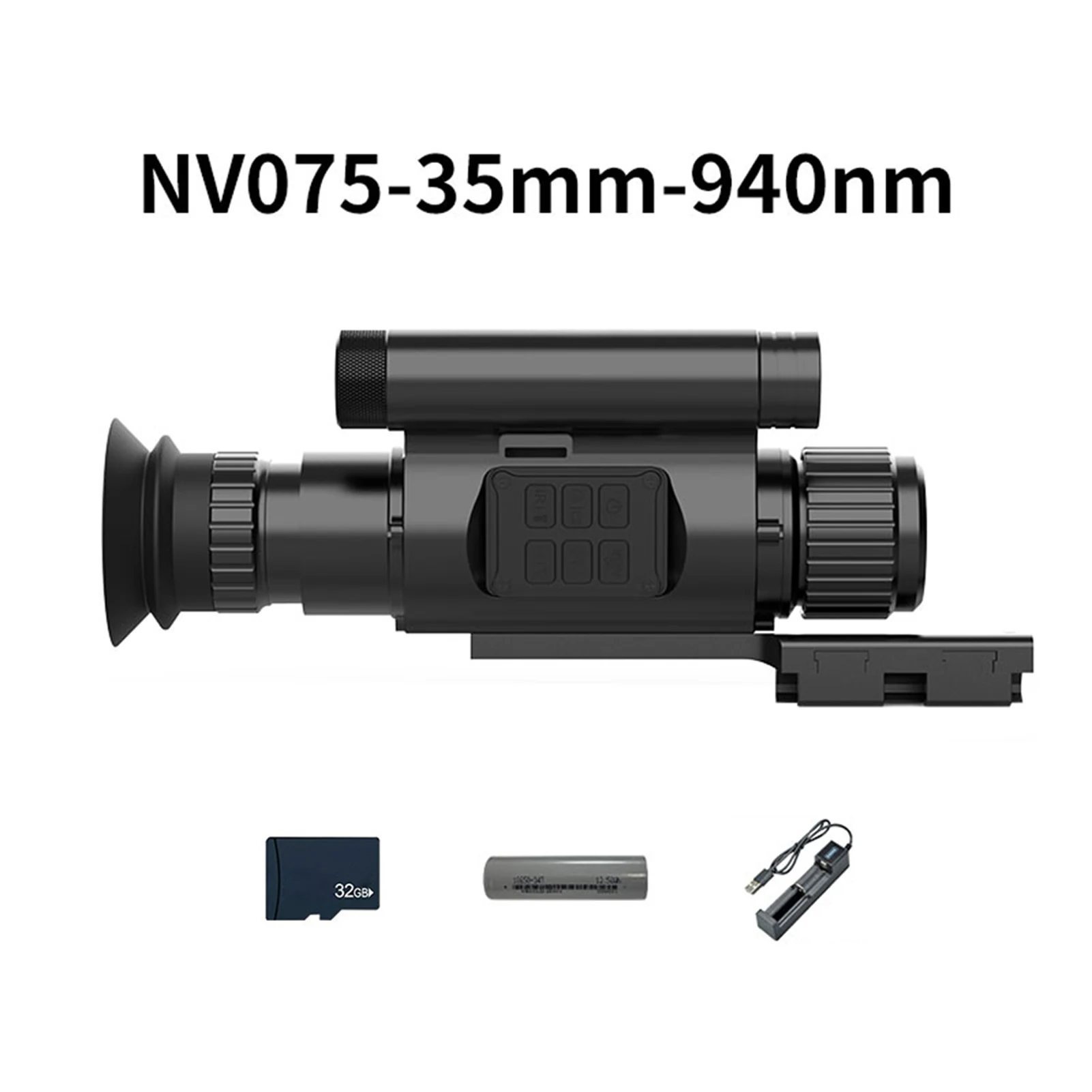 Pembesaran 4X Zoom Digital Lingkup Inframerah Layar OLED 1.2 Inci 3MP Monokuler Digital Inframerah Bermata