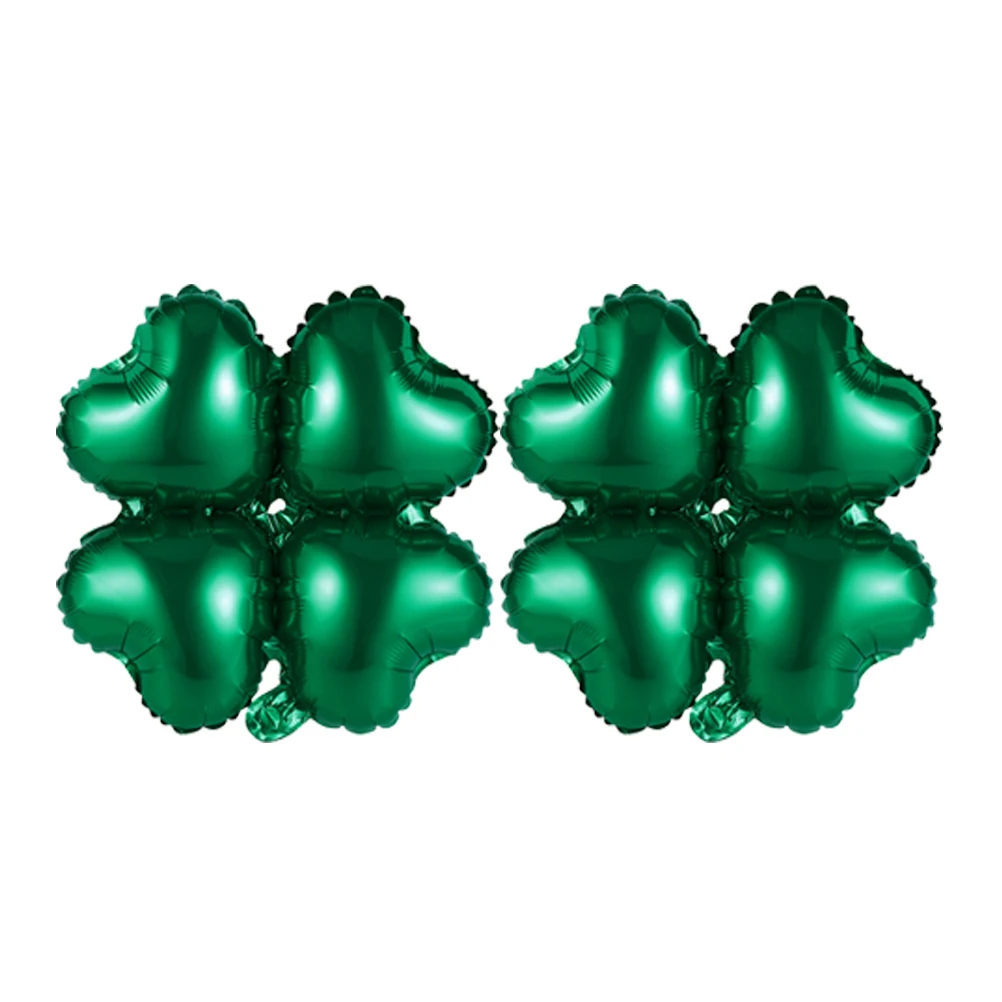 

24pcs Four Leaf Clover Balloons Green Heart Shaped Premium Material Party Decoration Aluminum Foil Balloons