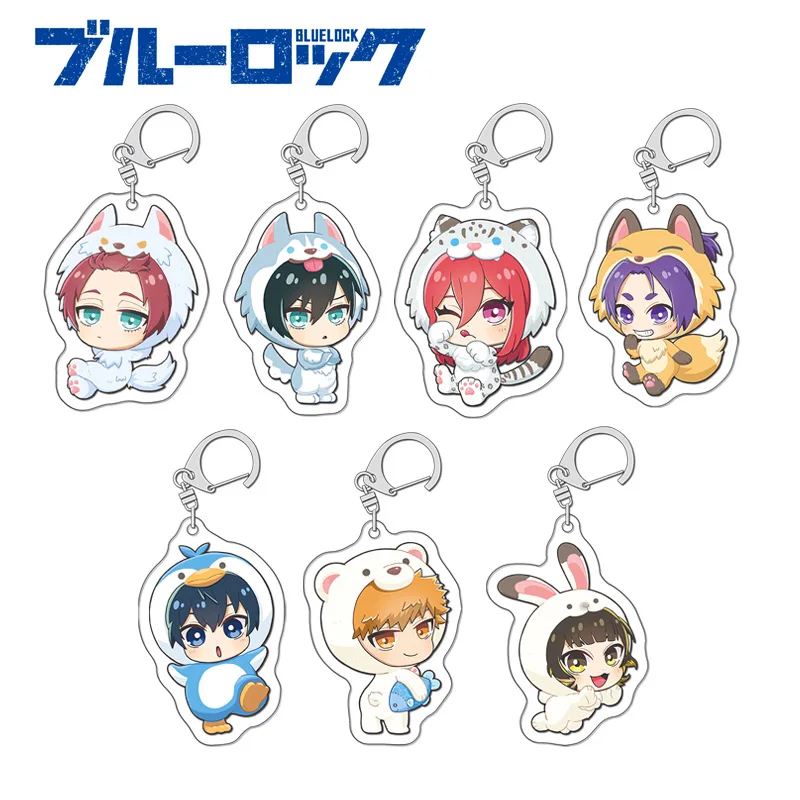 Breloczek Blue Lock Doll Suit Polar Creature Series, akrylowy brelok, zawieszka, Kiyoshi Jin, Senkichi Hyoma, Clean World