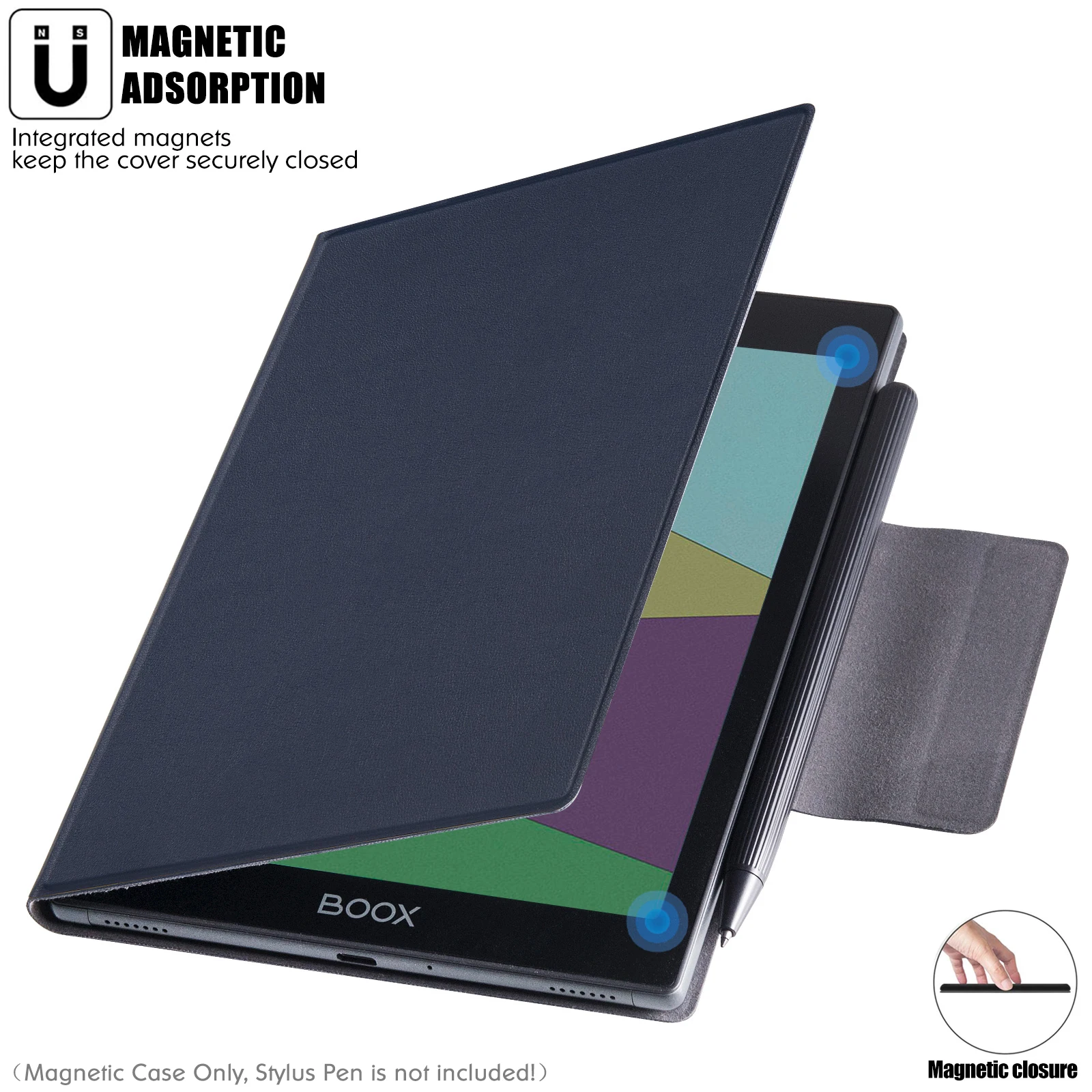 Imagem -05 - Estojo Magnético para Onyx Boox Tab Mini c Tablet Fino Leve Couro pu Capa Folio com Suspensão Automática Wake 7.8