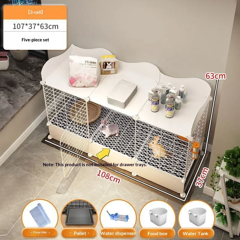 

Rabbit cage Rabbit sleeping nest Household indoor special large anti-spray urine four-season universal guinea pig fence cage