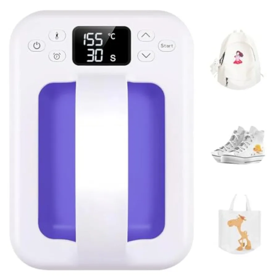 

Heat Press Machine For T Shirts 7" × 5" Portable Mini Heat Press Fast Even Heat Easy Press T Shirt Printer Machine for HTV Viny