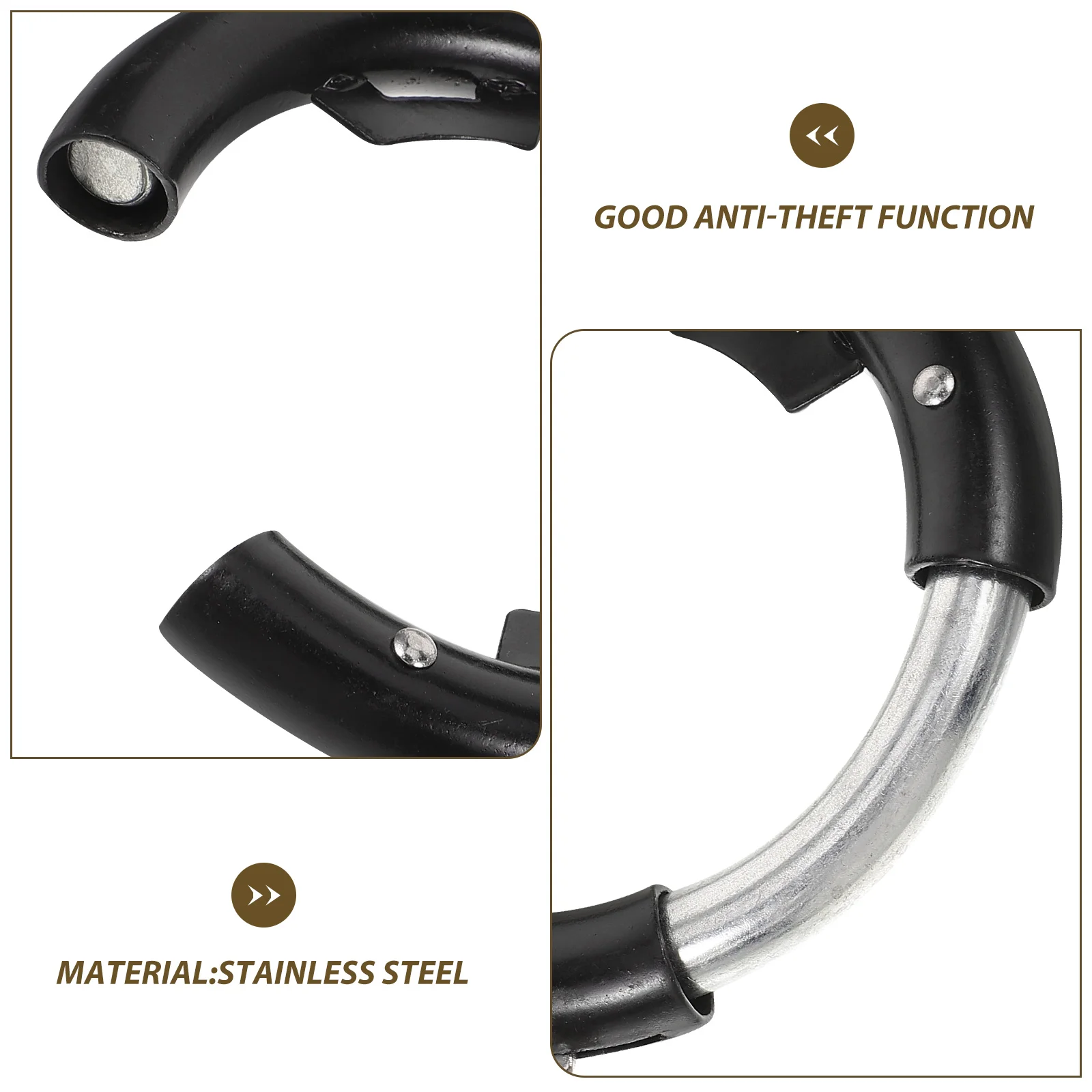 

1 set Stainless Steel Anti Theft Bike Round Disk Brake Lock for Electric Scooter Multi Function Reusable Portable