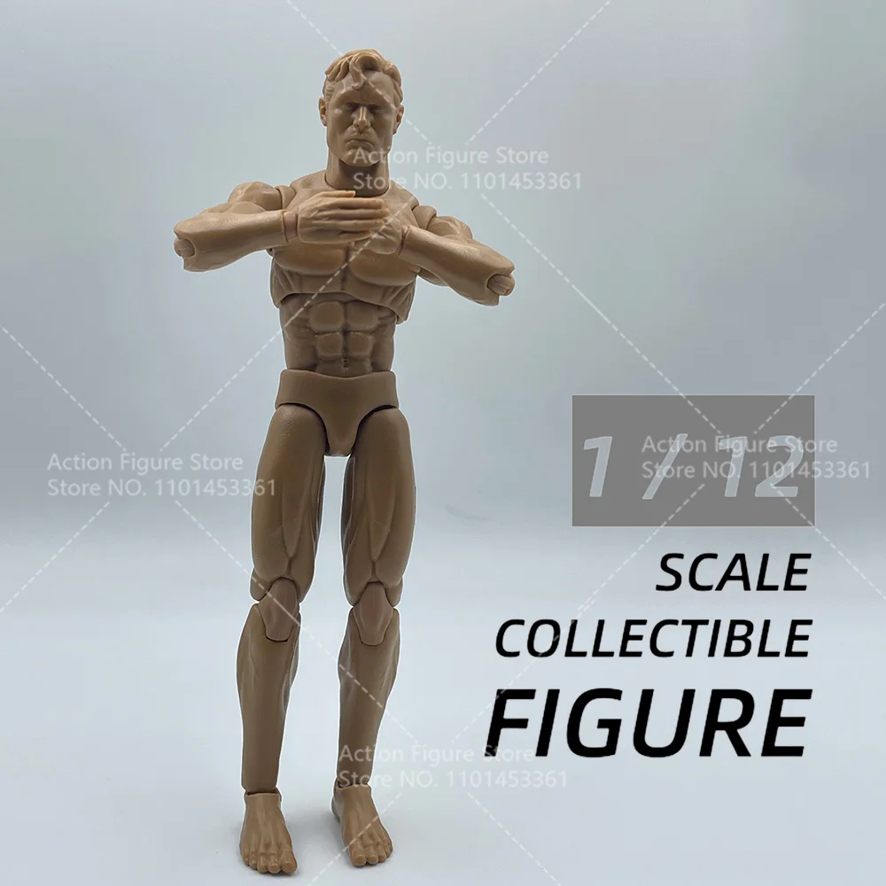 In Stock YYH-003 1/12 Scale Male Super Flexible Joint Body with Head 6-inch Male Soldier Muscular Action Figure No Original Box