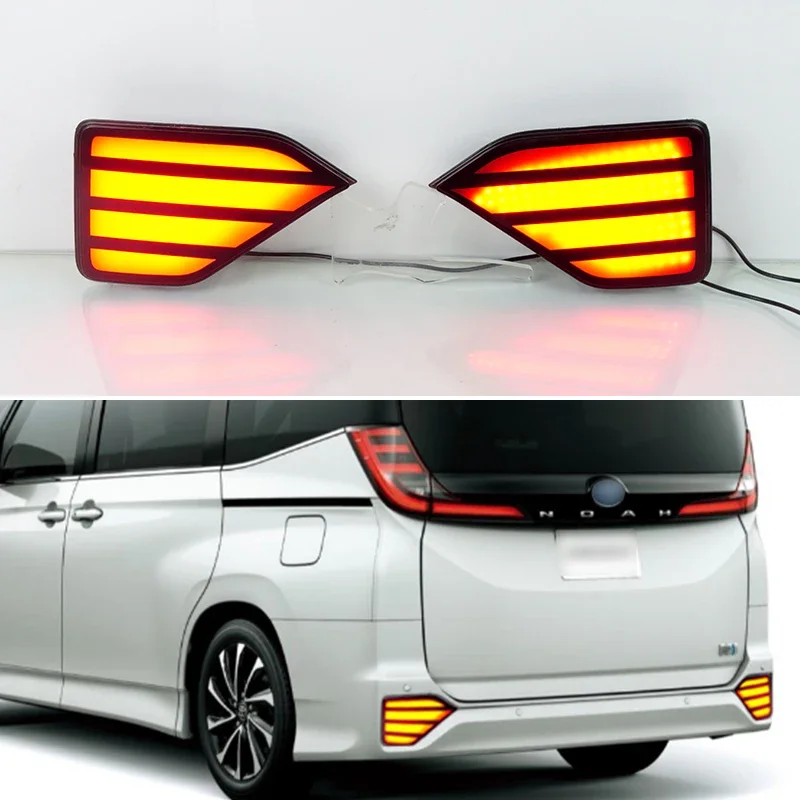

LED Rear Fog Lamp For Toyota Noah Voxy 90 R90 Car Bumper Brake Light Reflector Auto Accessory Modify Part Signal Indicators