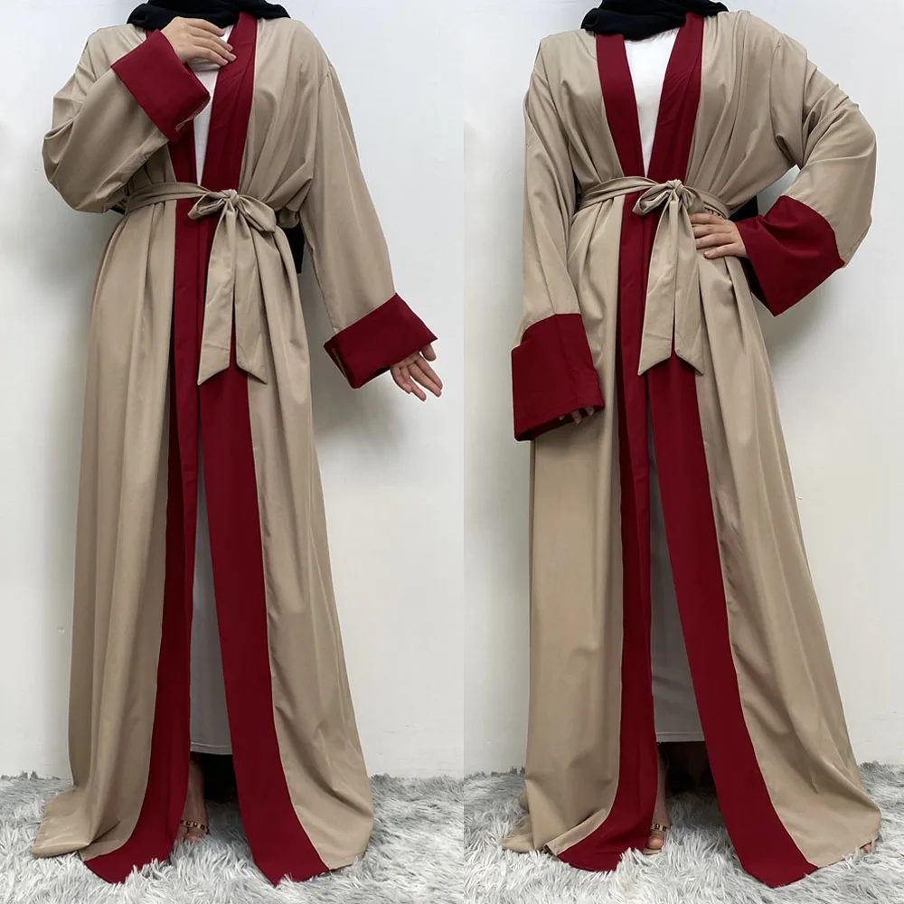 

Eid Ramadan Simple Middle East Open Abaya Dubai Muslim For Women Hijab Dress Islamic Maxi Robe Caftan Kaftan Modest Clothing