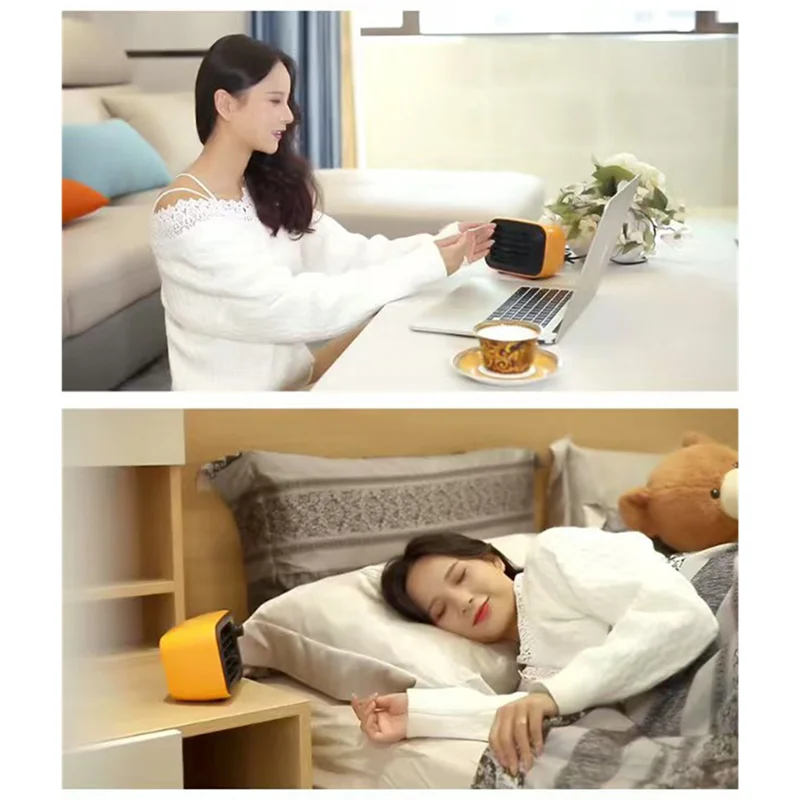 

Портативный настольный обогреватель AAAF, вентилятор, обогреватель для домашнего офиса, PTC воздухонагреватель, настольный бесшумный обогреватель