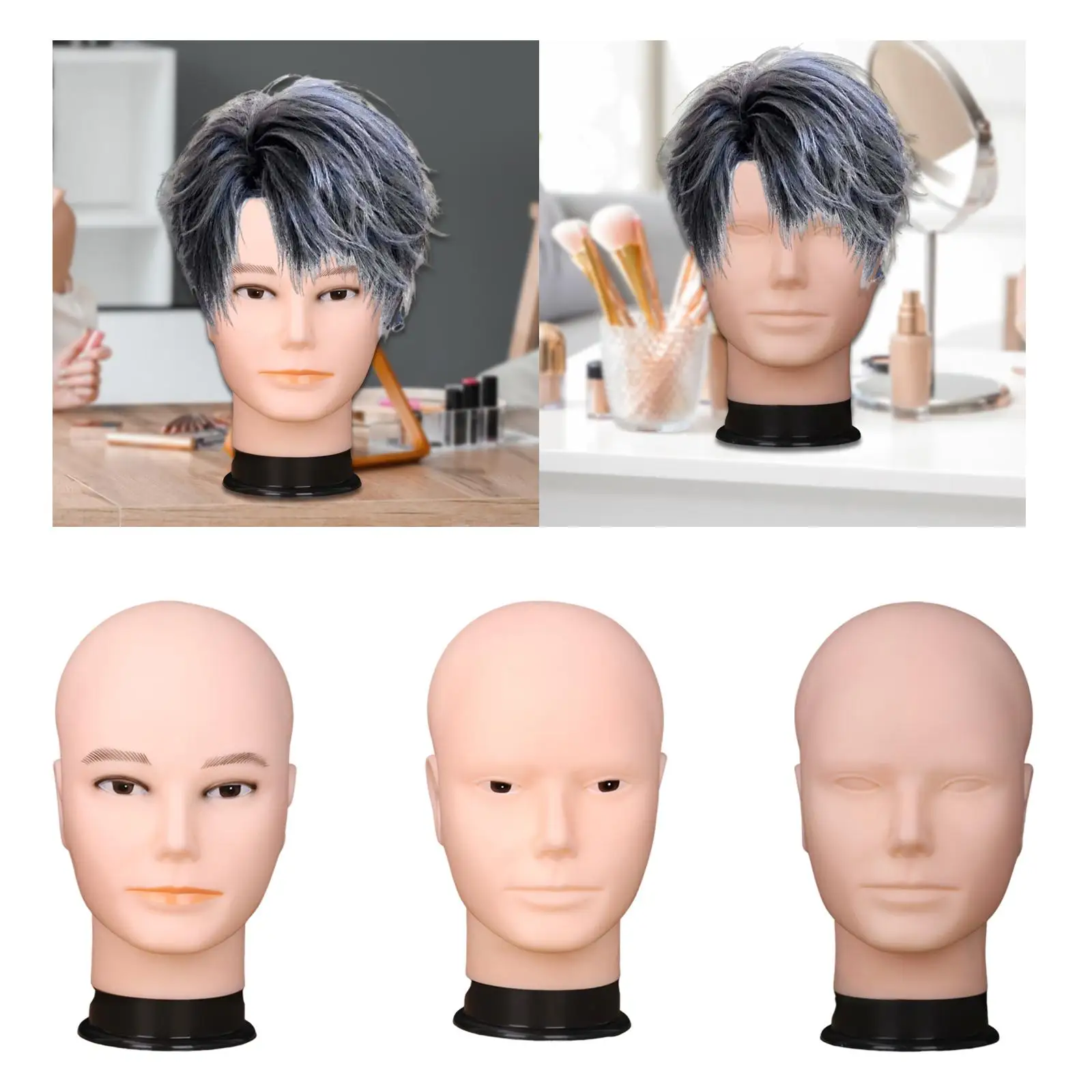 

Bald Mannequin Head Display Model Head Lightweight Professional Manikin Head