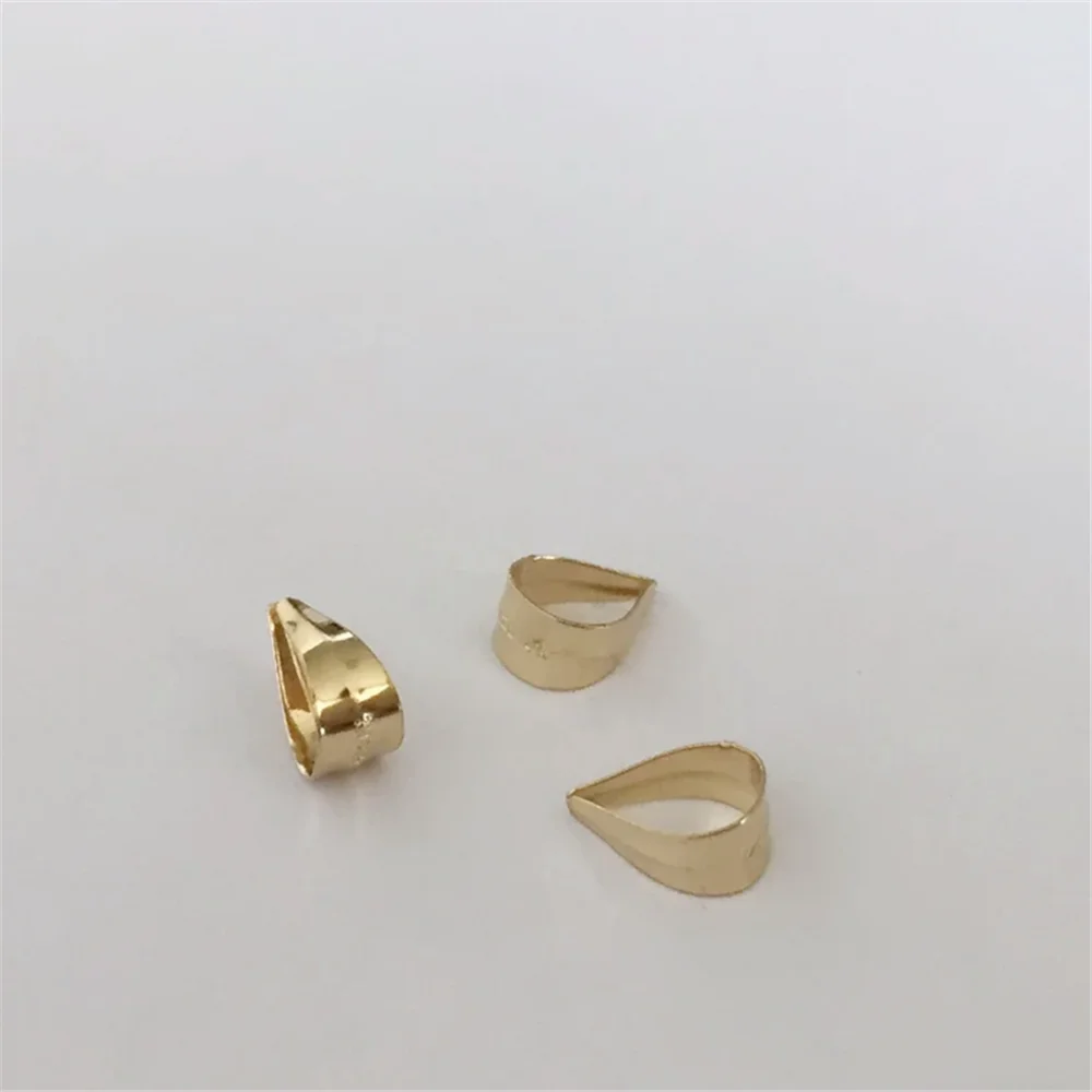 10 piezas de oro de 14K, bolas cerradas pequeñas para collar, colgante, fabricación de joyas