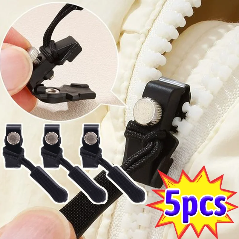 

5pcs Instant Zippers Universal Instant Fixing Repair Kit Replacement Zip Slider Multifunctional Clothing Replacement Zipper Head