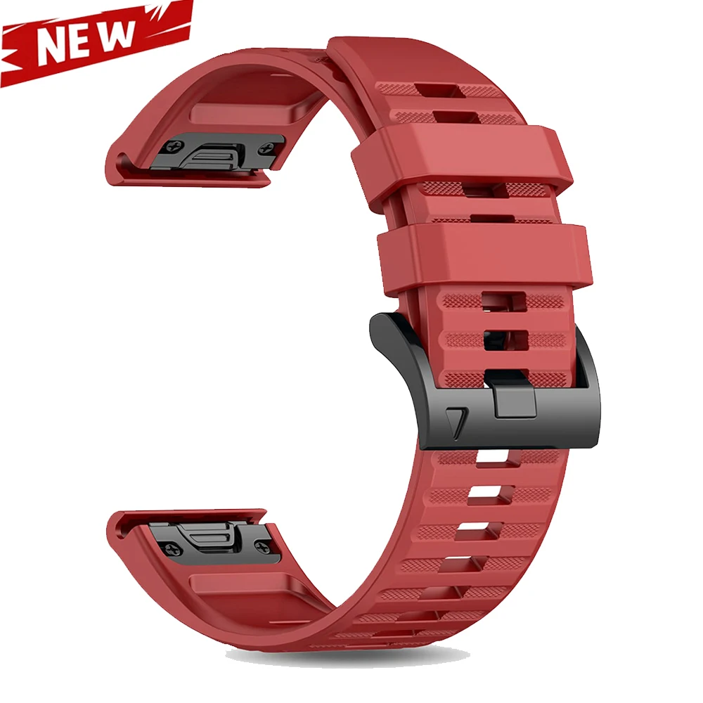 QuickFit 22 26 mm Silikon-Uhrenarmband für Garmin Fenix 6 6X 7 7X 5 5X Plus Epix Pro Enduro 3 Forerunner 970 965 Fenix8 Sportarmband