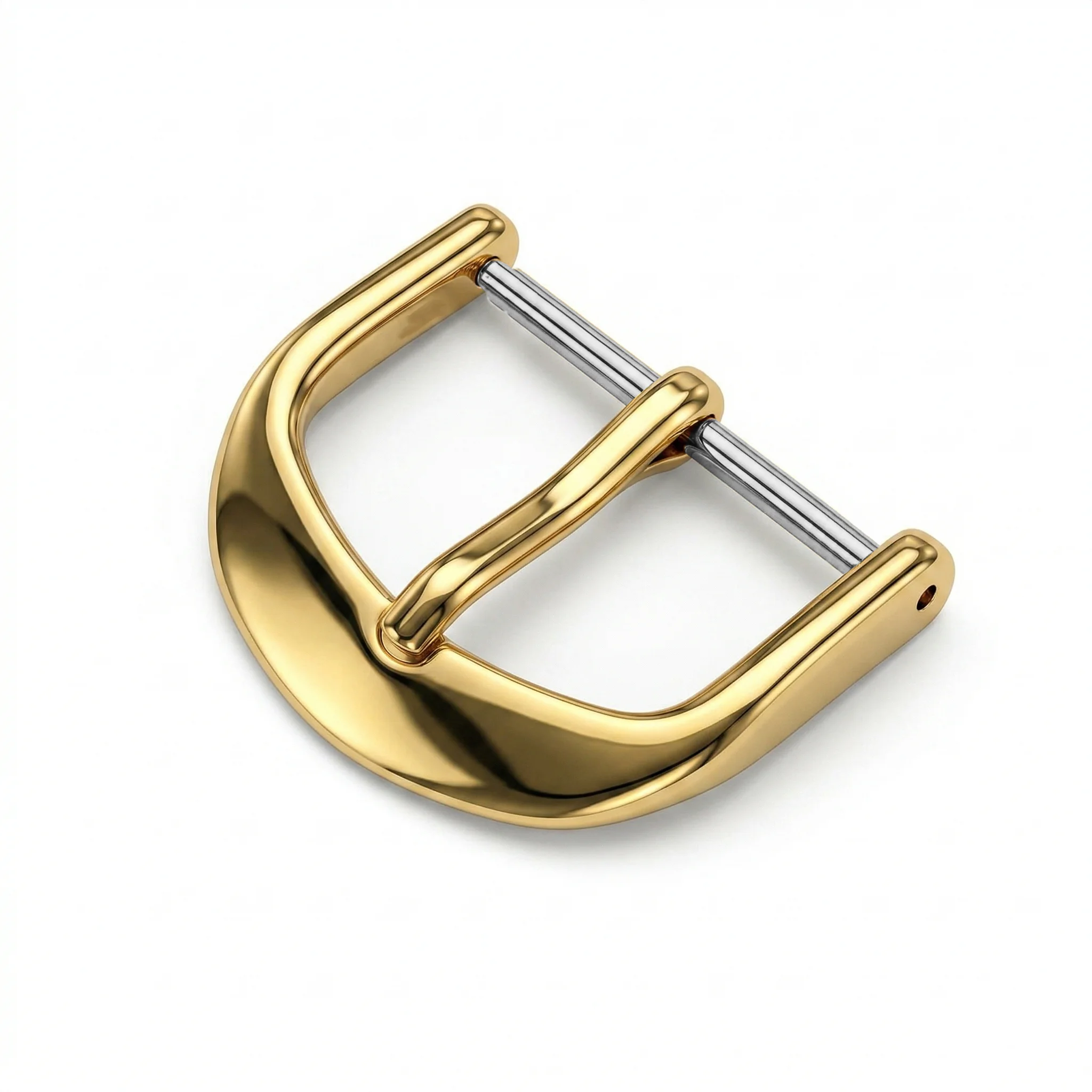 Solid Stainless Steel Silver Gold Watch Buckle 12 1618 20 22mm Metal Polished Leather Watchbands Strap Clasp Watches Accessories